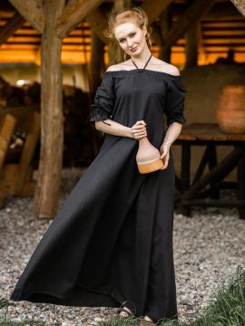 Robe à manches trois quarts Brida, noire XXL