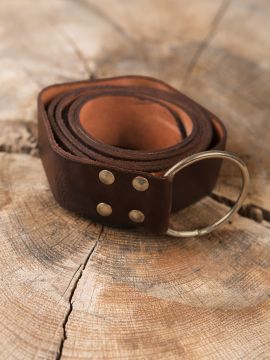 Ceinture médiévale en cuir marron 190 cm