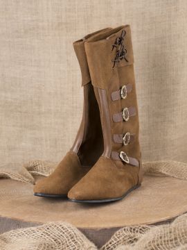 Bottes médiévales à boucles, marron 45