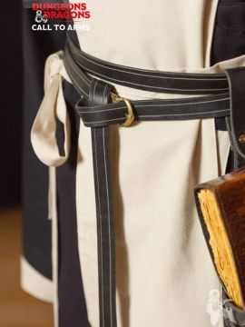 Ceinture double en cuir noir