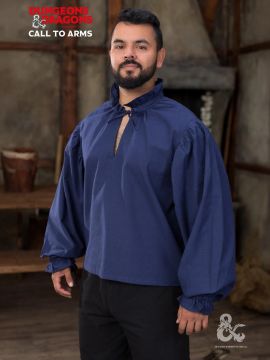 Chemise de barde D&D en bleu