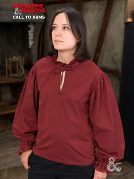 Chemise de barde D&D en rouge