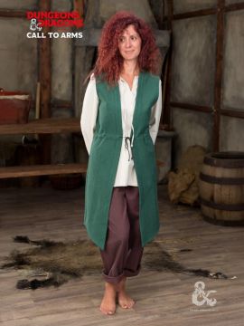 Long gilet en vert
