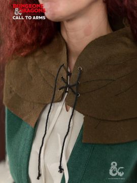 Pelerine de druide D&D en vert kaki