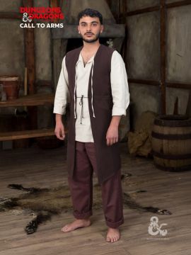 Long gilet en marron