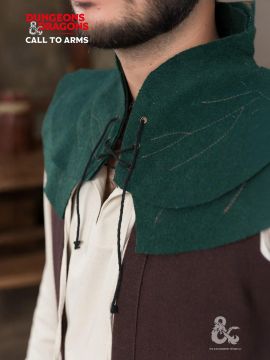 Pelerine de druide D&D en vert sapin