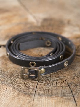 Bracelet ceinture en cuir noir