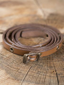 Bracelet ceinture en cuir marron