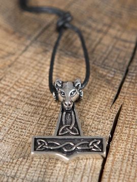 Pendentif Marteau de Thor avec tête de bélier