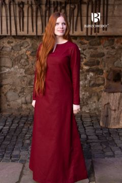 Sous-robe en coton bordeaux