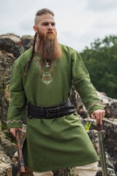 Tunique viking Fenrir, en vert XL