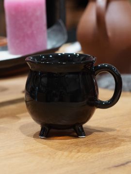 Tasse "chaudron de sorcière" noire