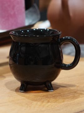 Tasse "chaudron de sorcière" noire