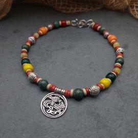 Chaîne de fibule avec pendentif Birka argent