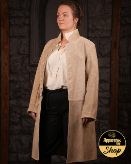 Redingote Jacke Barnaby en daim marron clair