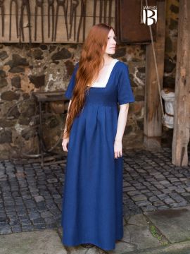 Robe encolure carrée, bleu S