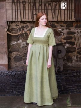 Robe à encolure carrée, en vert M