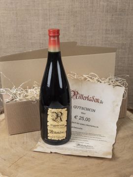 Une bouteille d'hypocras + un bon d'achat de 25 ¤