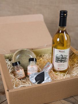 Coffret comprenant 1 bouteille d'hydromel et de l'encens