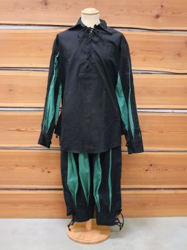 Chemise Lansquenet Titurel noire et verte