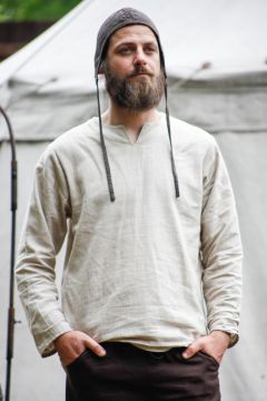 Chemise médiévale Lonicera en écru S