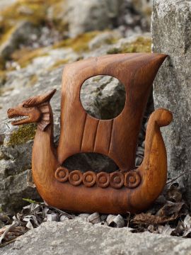 Support de corne à boire "Vaisseau Viking"