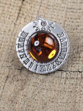 Cadran solaire pendentif, orange