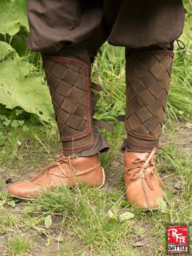 Jambières Viking en cuir, marron