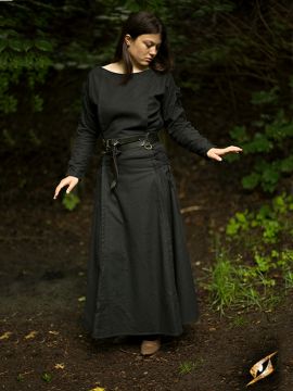 Robe à laçage en noir S