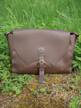 Sac à bandoulière en cuir marron