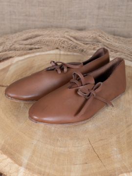 Chaussures basses médiévales à semelles en cuir 47