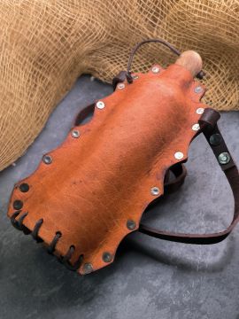 Gourde en cuir 1/2 L marron