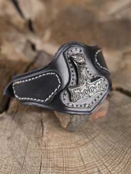 Bracelet en cuir Marteau de Thor Viking