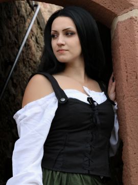Corset en coton lacé