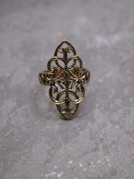 Bague en bronze ornements floraux