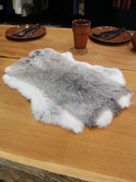 Fourrure de lapin grise