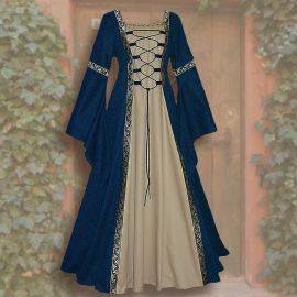 Robe Iris bleue-sable