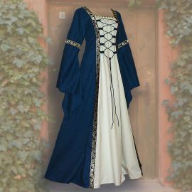 Robe Iris bleue-blanche