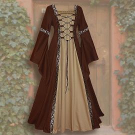 Robe Iris marron-sable