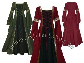 Robe médiévale Iris jusqu'au 48 | noir/vert