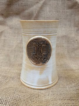 Mug en céramique avec motif Marteau de Thor, en blanc