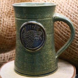 Chope en céramique avec motif Fenrir, vert