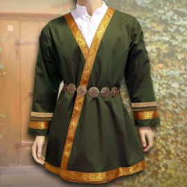 Veste viking croisée, en vert