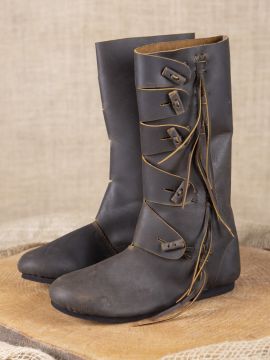 Bottes viking en nubuck marron