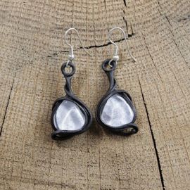 Boucles d'oreilles avec cristal de roche