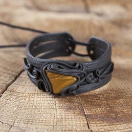 Bracelet orné d'un oeil de tigre