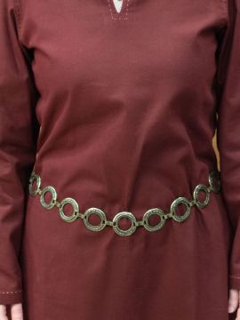 Ceinture chaîne avec anneaux laiton ancien