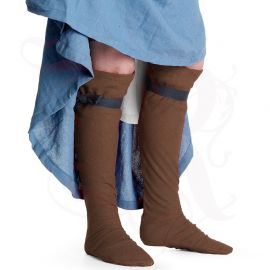 Chaussettes médiévales pour femmes, marron XL