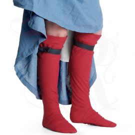 Chaussettes médiévales pour femmes, rouges