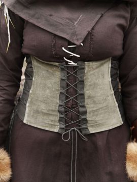 Corset Anik en velours vert S